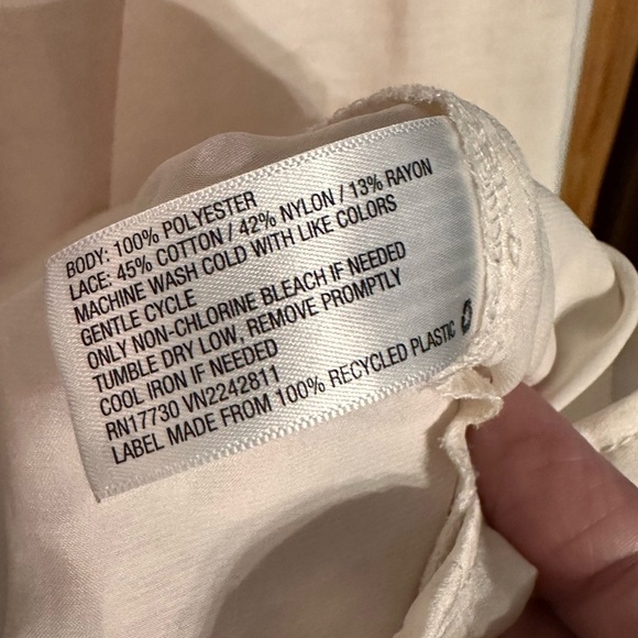 Knox Rose Off White Long Sleeved Shirt Size Medium Fairygoth Romantic - Picture 4 of 10